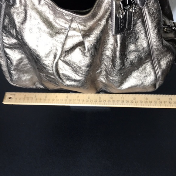 COACH Metallic Gold Large Maggie Mia Handbag - Picture 3 of 8